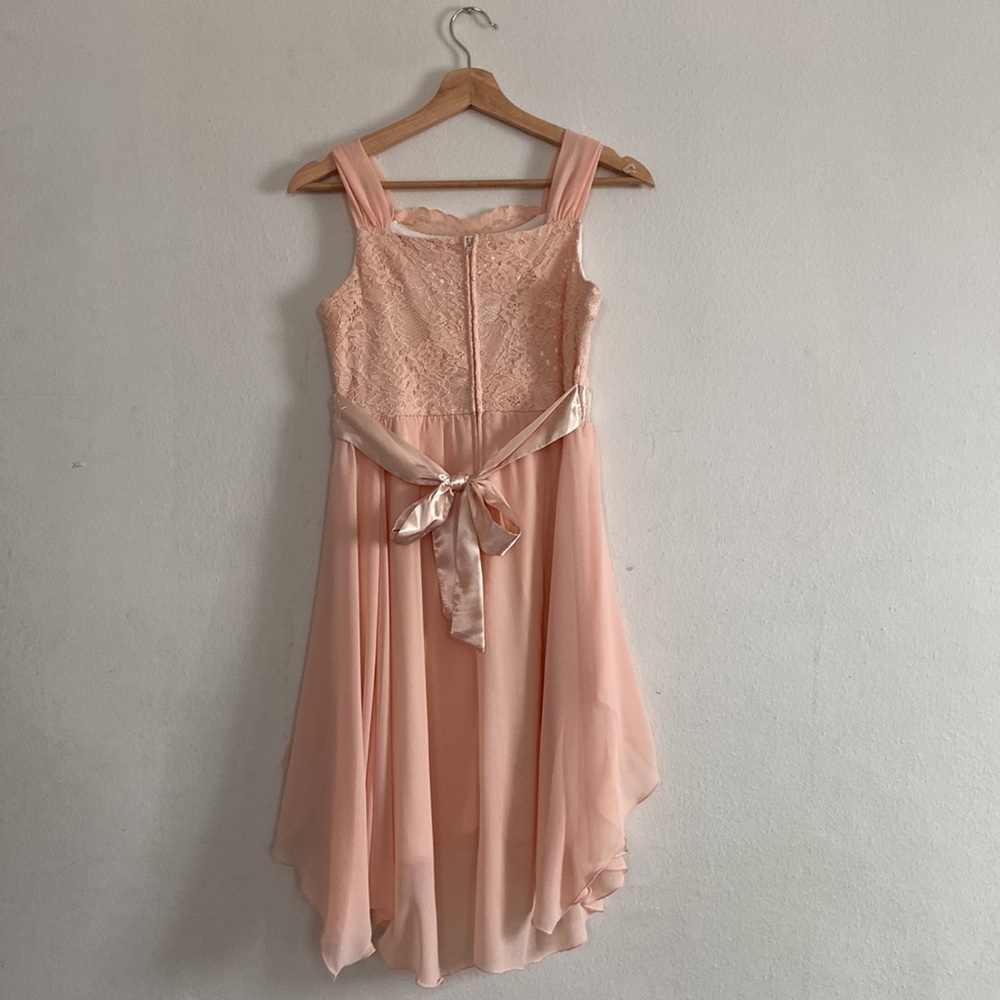 pink dress with lace - Picture 2 of 7